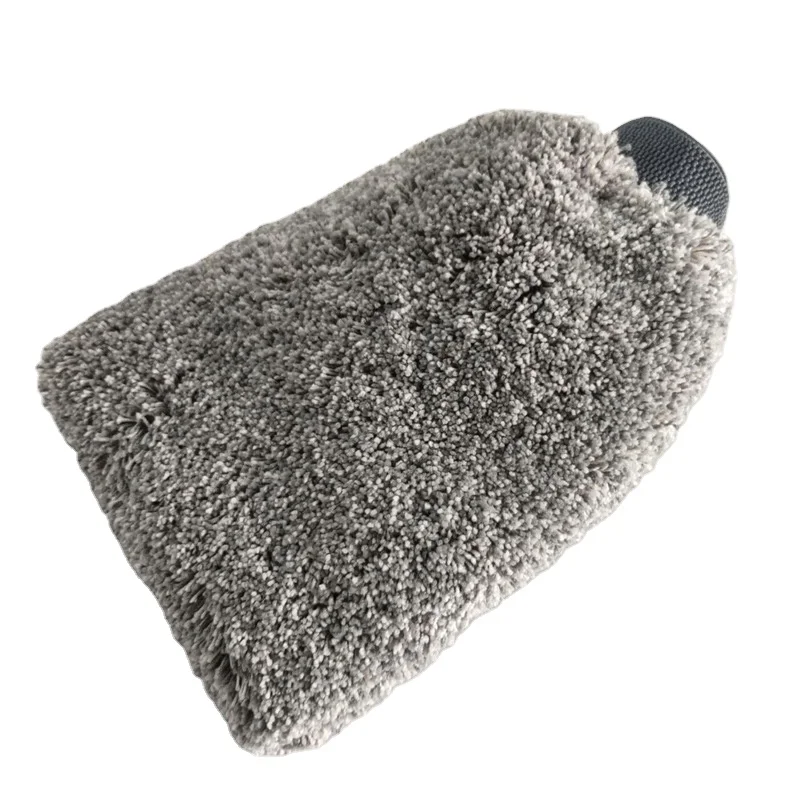 Custom Car Wash Mitt Auto Detailing Microfiber Car Cleaning Wash Mitt Glove Coral Car Wash Mitt
