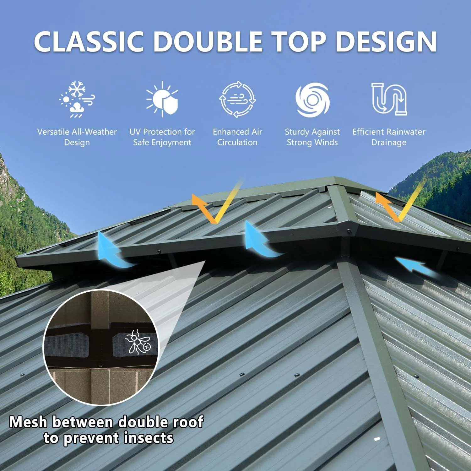 High Quality Pergola Gazebo Outdoor Garden Gazebo With Mosquitoes Net