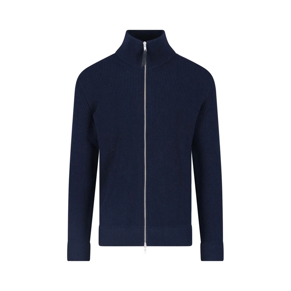 Мужской трикотажный кардиган с высоким воротом