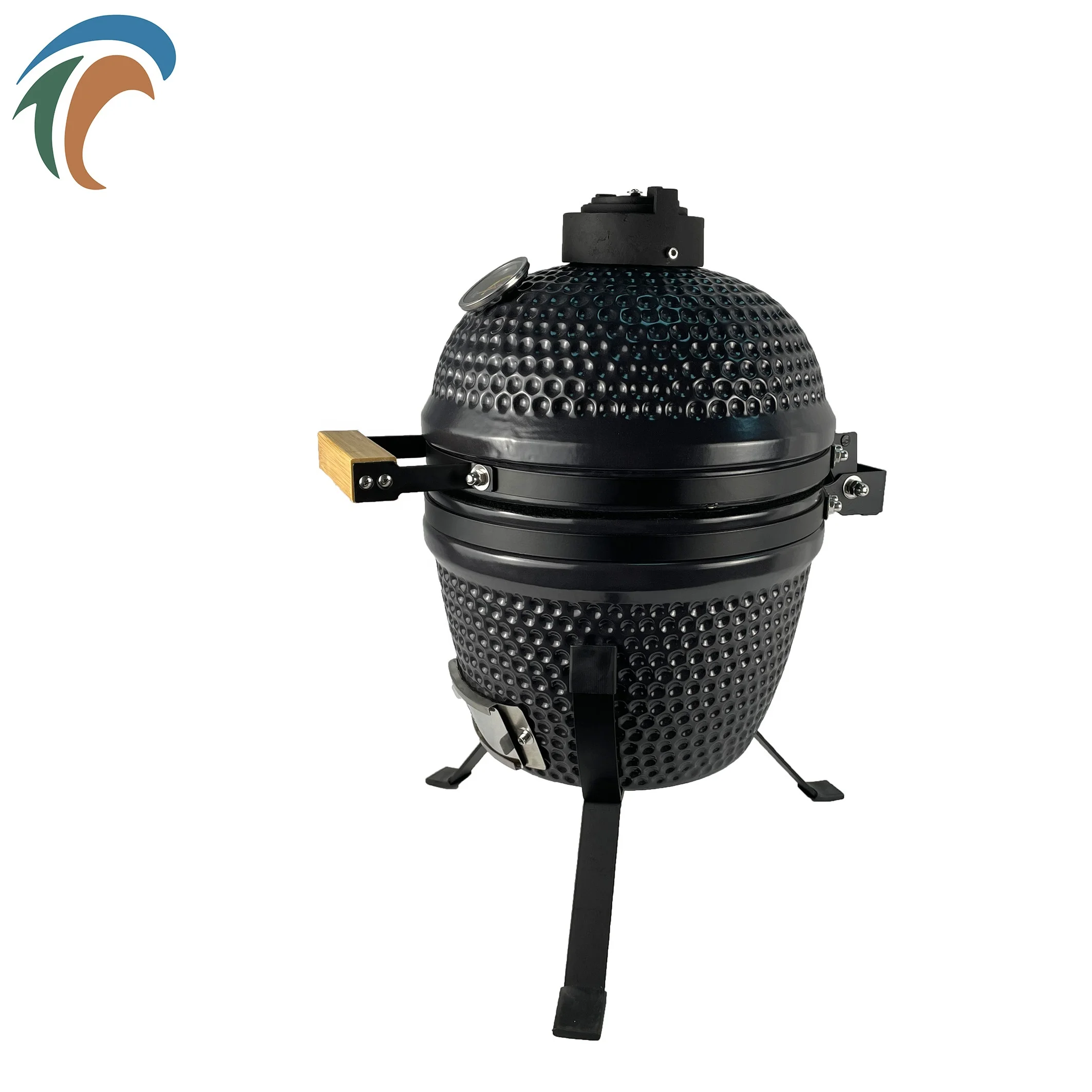 China Manufacturer Large Rotating Clay Oven Vertical Bbq Kamado Outdoor Ceramic Grill
