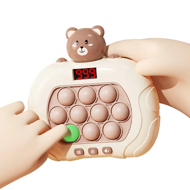 Stress Relief Toy for Kids New Upgrade Quick Push Speed Game Machine Brain Response Exercise Games Whack-a-mole Pass Toys
