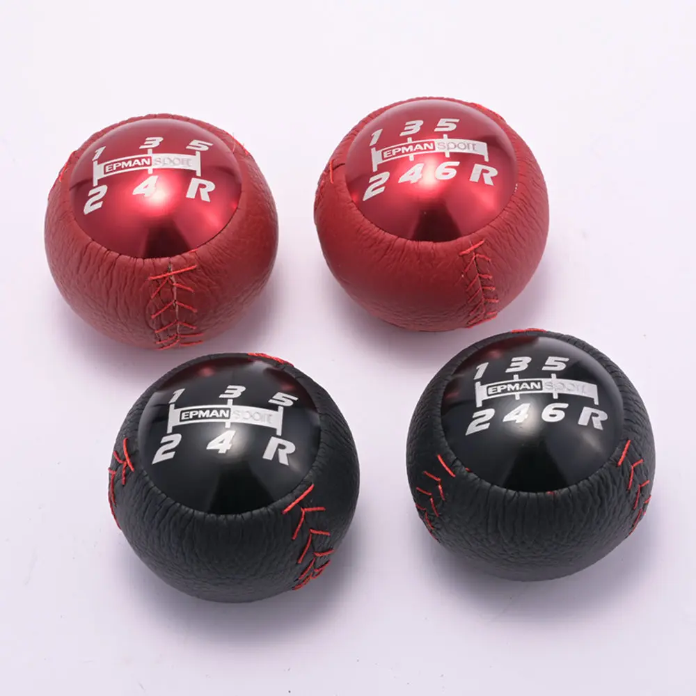 EPMAN 6/5 Speed Manual Transmission JDM Style Leather Car Gear Shift Knob M10x1.5 for Honda CRZ Type R Civic FA5 EPAA01G36K