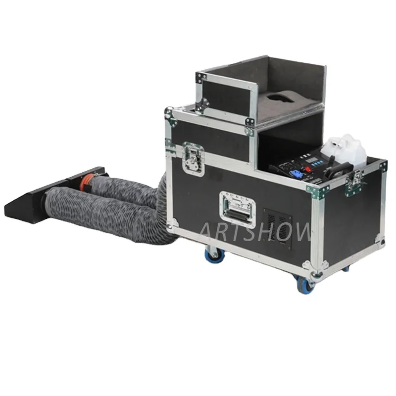 3000W Double Outlet Water Fog Machine 3KW Water Base Low Ground Fog Smoke Machine With Double Hose For Wedding Party