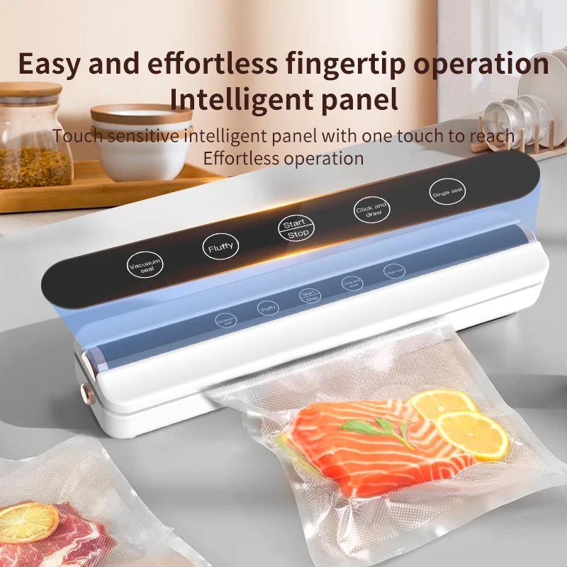 Automatic electric LCD display household plastic wet and dry food storage battery vacuum sealer machine