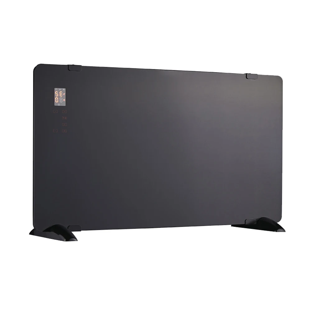 2000 Вт стальной стеклянный панельный нагреватель светодиодный Wi-Fi ковекторный эко-настенный белый/черный стеклянный панельный нагреватель