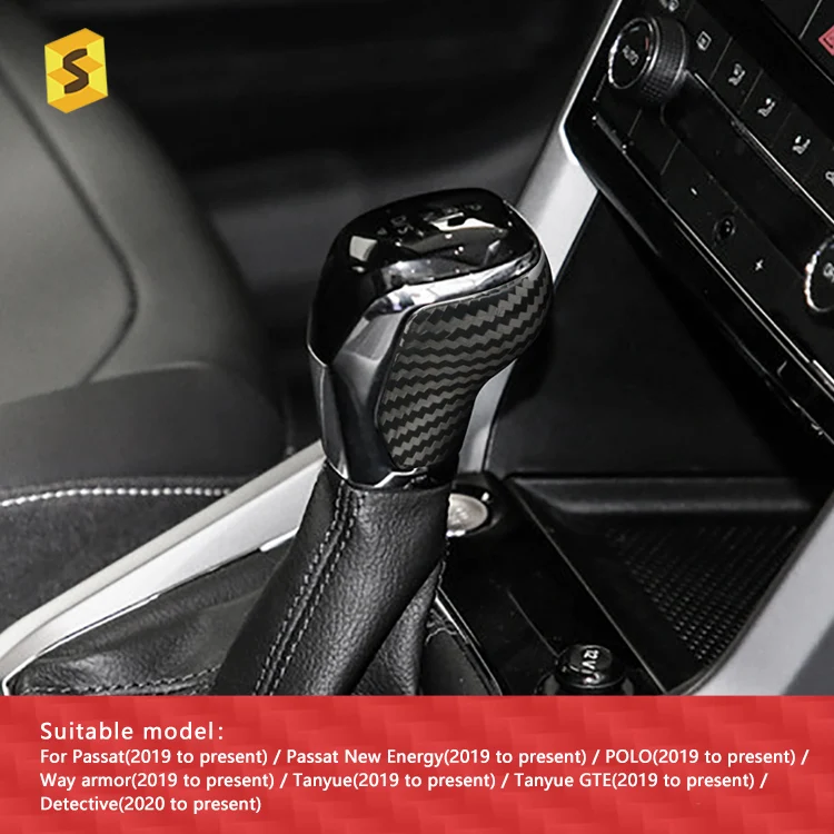 Es Carbon Fiber Interior Accessories POLO T-Cross Gear Shift Knob For VW 2019+