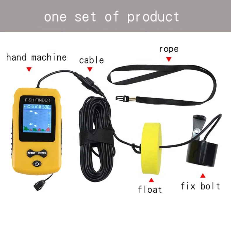 Fast Packing sonar sensor Fish Finder 100m Portable Deeper Underwater transducer For Fishing