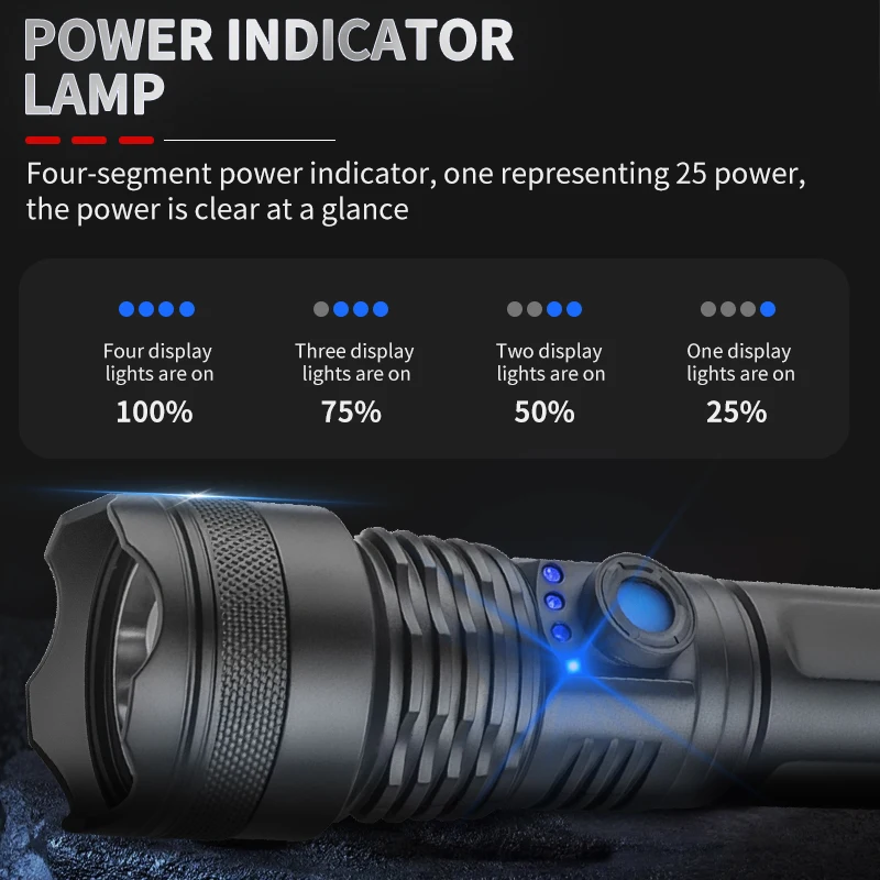 990,000 Lumens Brightness Flash Light Powerful IPX4 Waterproof Torch Light LED Rechargeable Flashlights for Camping Hiking