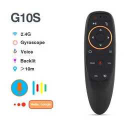 Factory Wholesale OEM G10S  Voice Remote Air Mouse Remote, 2.4G RF Wireless Remote Control with 6 Axis Gyroscope and IR Learning