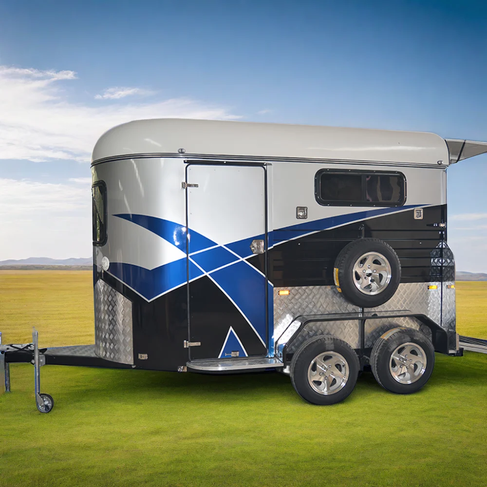 Customized Deluxe Horse Float with Accomdation for 2 horses transportation