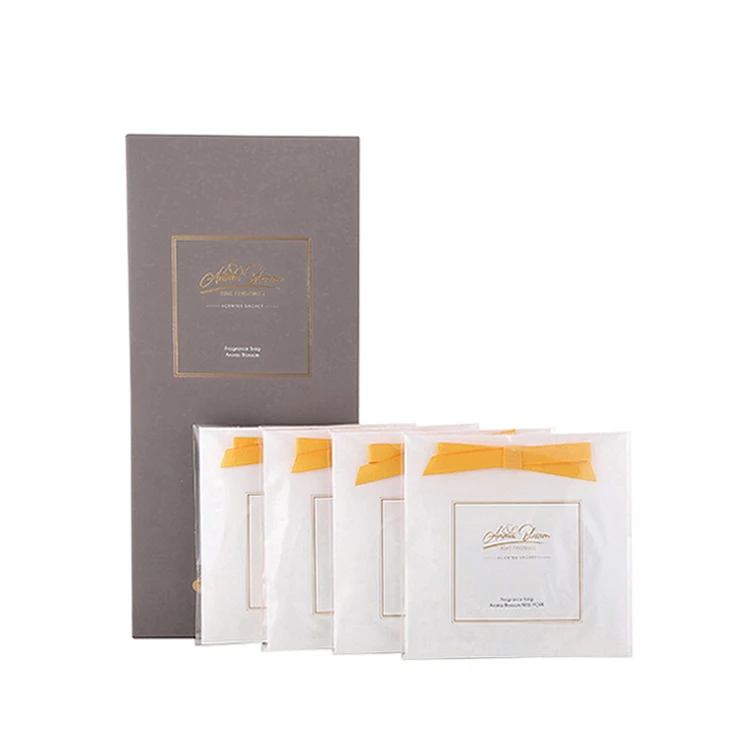 Factory Price Vermiculite Stone Fragrance Envelop Sachet Aroma Long Lasting Paper Sachet With Hanging Hook