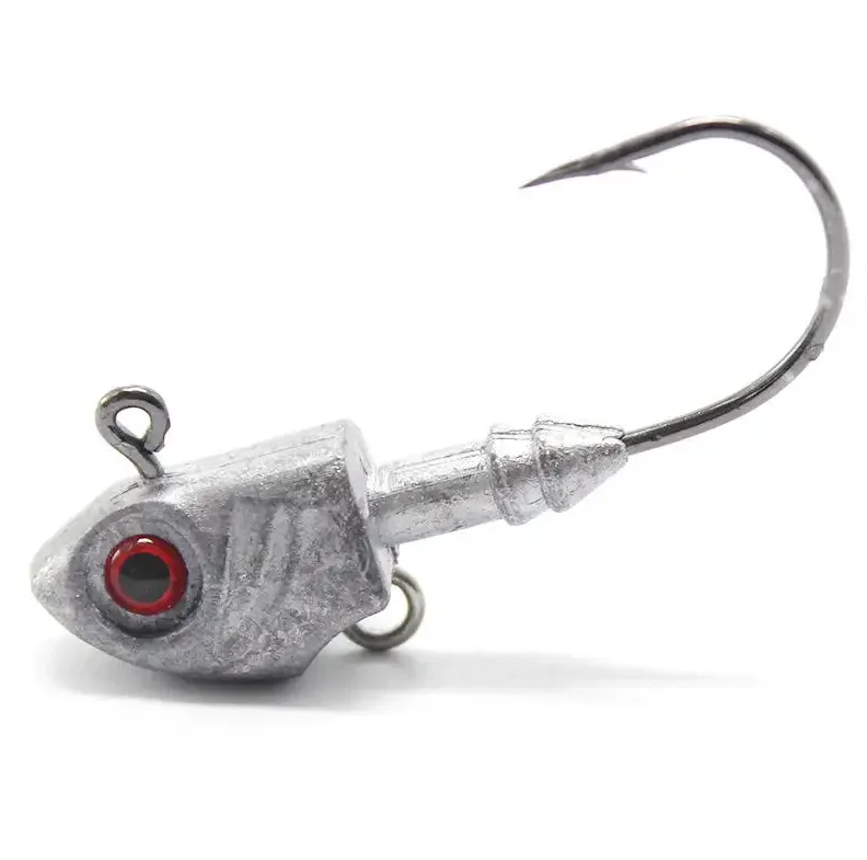 Hot sale fishing hard lures fish shape lead head jig head hook