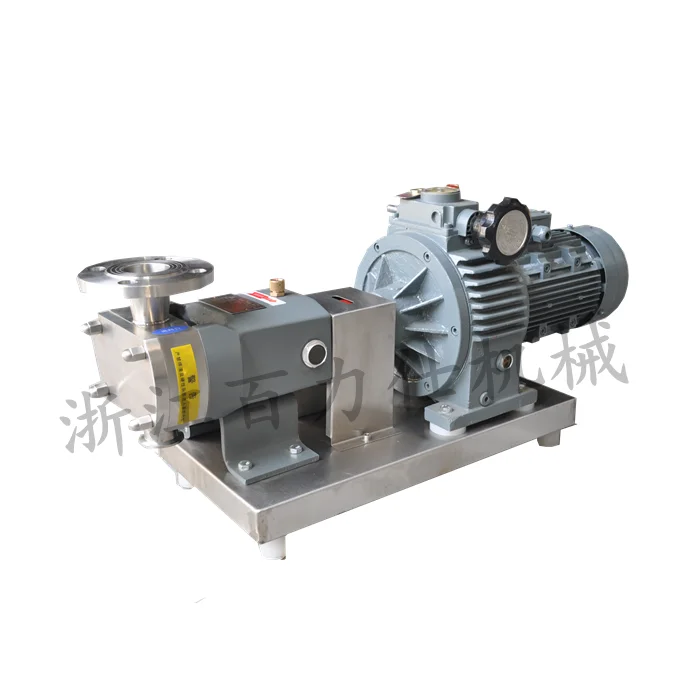 Industrial Sanitary Lobe Pump type dairy, chocolate, syrup, cream, cereal mash, beer and latex pumping machines