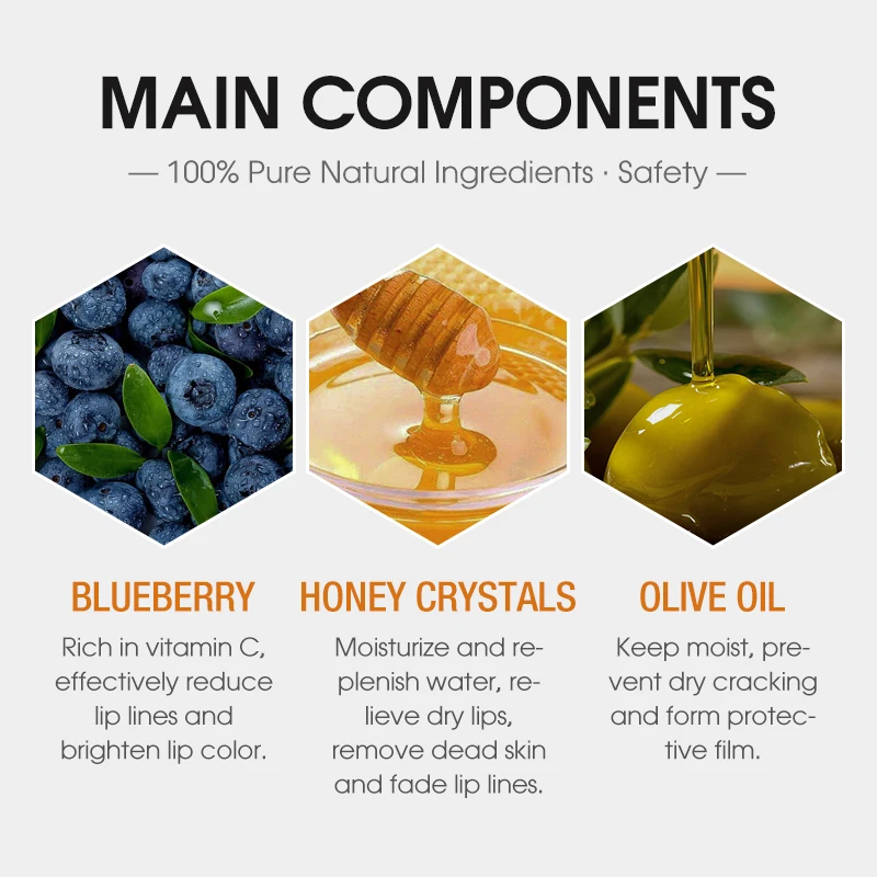 Organic Lip Scrub With Honey Sulfate-free Exfoliator & Moisturizing and Olive oil & Honey Flavored Lip Scrub Private Label
