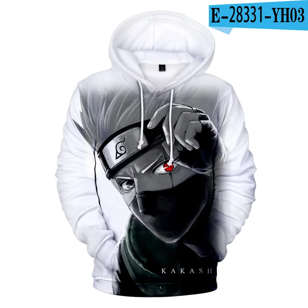 Fitspi Harajuku Anime Hoodie Sweatshirt 3d Print Uzumaki Akatsuki Sakura Kakashi Sasuke Kakashi Clothes Pullovers