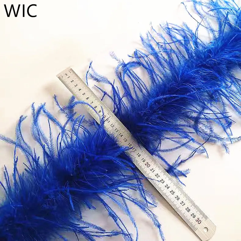 180cm decorative Cheap big navy white pink yellow ostrich feather trim boa for sale