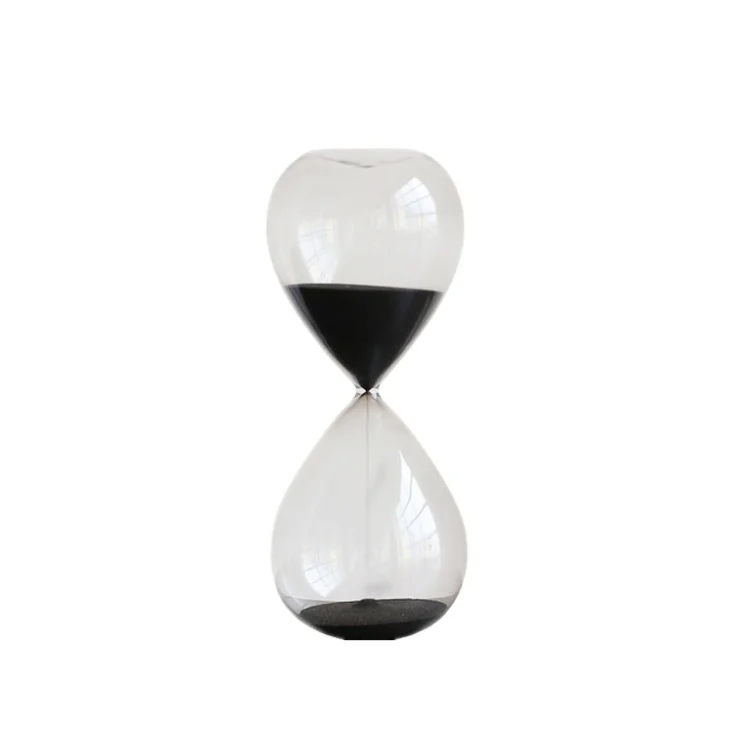 Elegant 30 minute sand timer with metal frame decoration