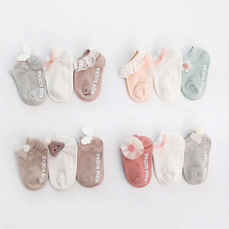 Boys and Girls Baby Summer Socks Comfortable Lace Flower Cotton Socks Custom Newborn Baby Socks