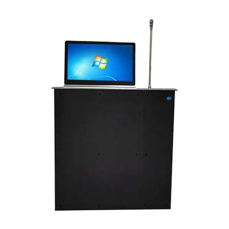 21.5 inch conference system microphone meet room screen lcd lift audio system hidden desk monitor lift