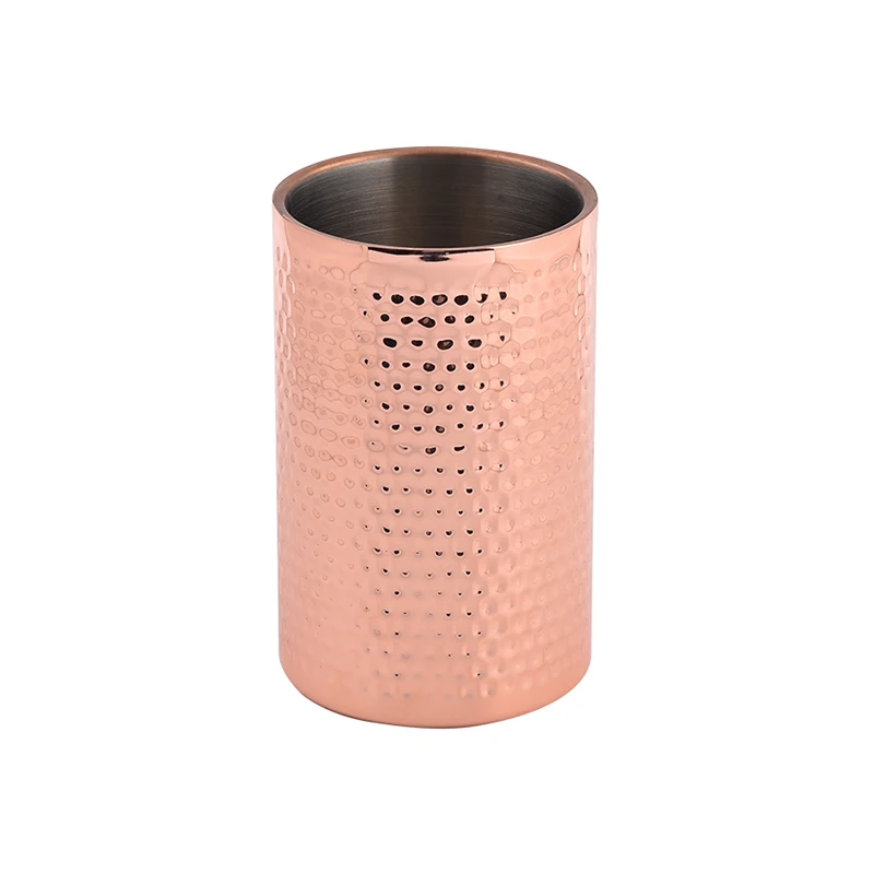 EFINE 1.5L Beer Ice Buckets Bottle Cooler China Factory Customized Stainless Steel Double Wall Copper Bucket