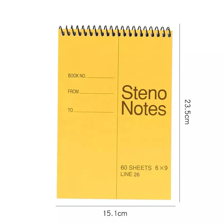 Sizes available steno notes with custom design accepatable