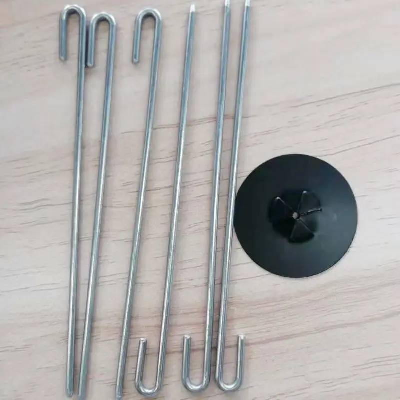 Professional Customized High Quality Thermal New Shooting Metal Wall Stainless Steel Boiler Red Hat J Hook Insulation Nails