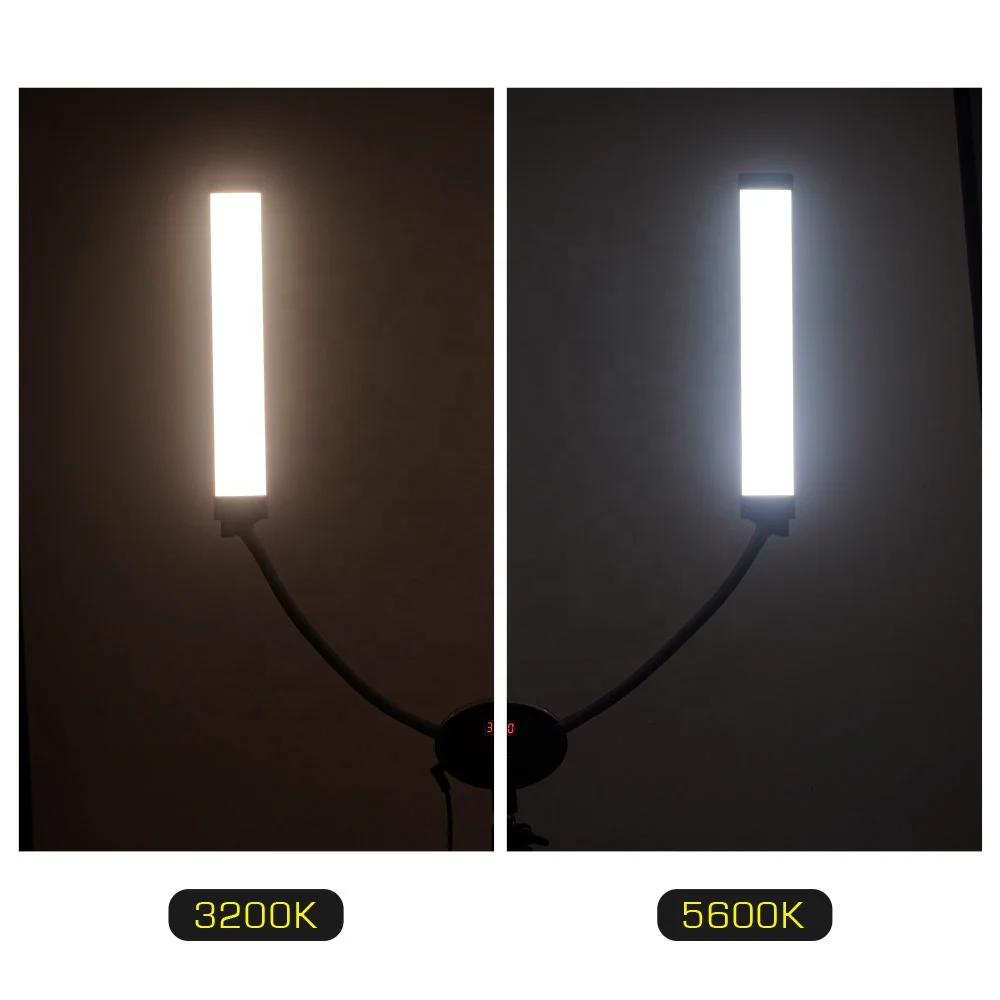 battery operated 60W professional lighting double arm tik tok ring led moon light lamp for lashes beauty salon tattoo makeup