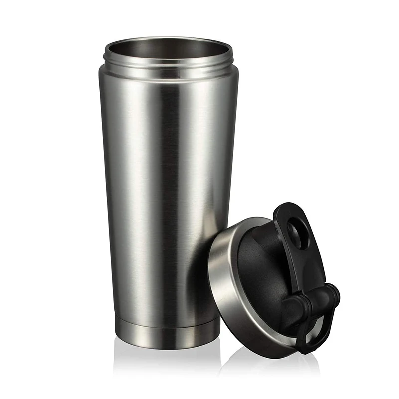 Wholesale Blank Stainless Steel Shake Workout Fitness Cup Bottle Insulated Metal Gym Protein Shaker Cup with Ball