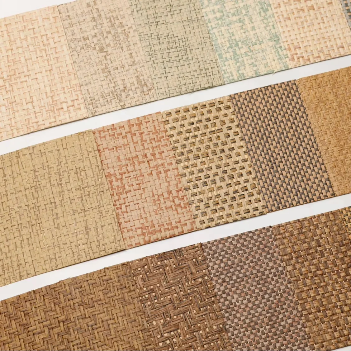 Global best-seller Natural Wallpaper nature material weaving Wall paper Straw Wall covering interior design home decoration