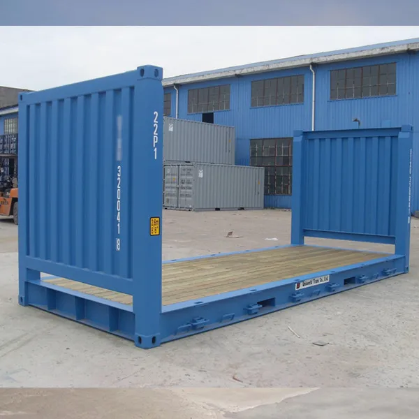 CSC Certified Custom Color Logo Corten Steel Fixed Corner Post 20ft 20 ft Flat Rack Container for Sale