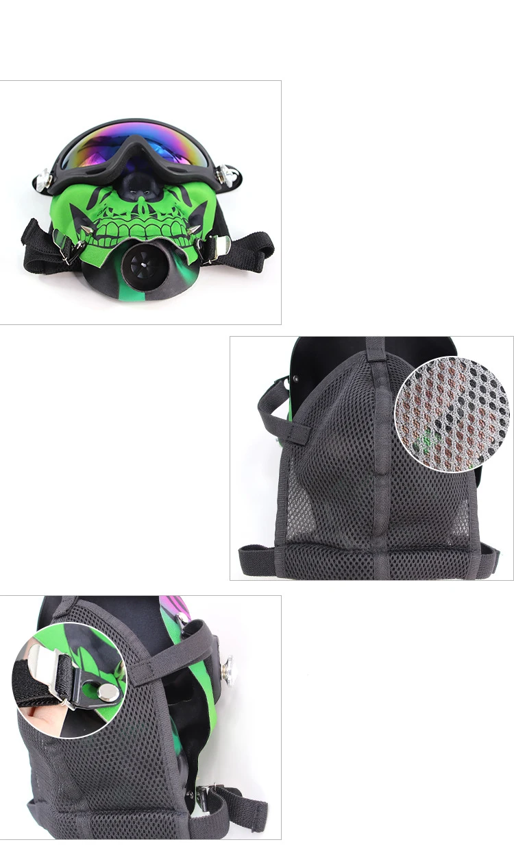 
2021 skull head foreign trade hot sale new cool style hookah mask smoke gun smoking set 