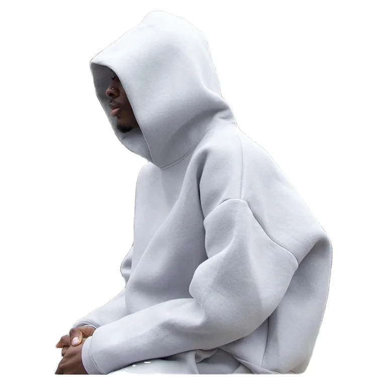 Оптовая продажа роскошная мужская толстовка с капюшоном на заказ супертяжеловесная из плотного хлопка 100% 500gsm французская махровые толстовки без шнурков