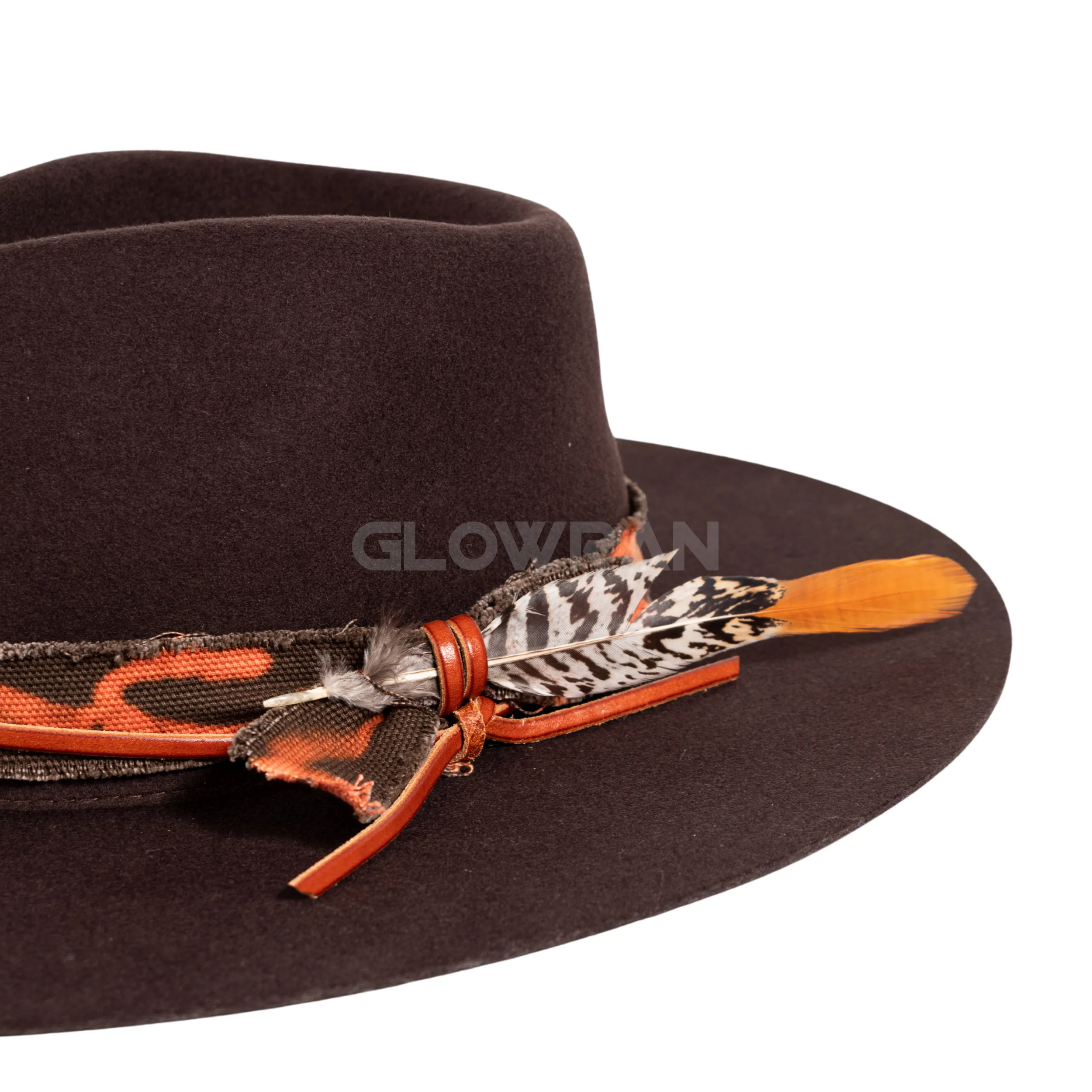 Glowran 2024 New Design Fashion Style 100% Australian Wool Fedora Men In Stock