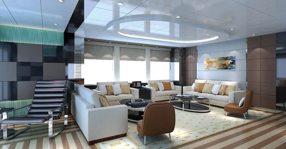 158ft Chinese ship fiberglass hull material custom super yacht luxury mega yacht  for sale