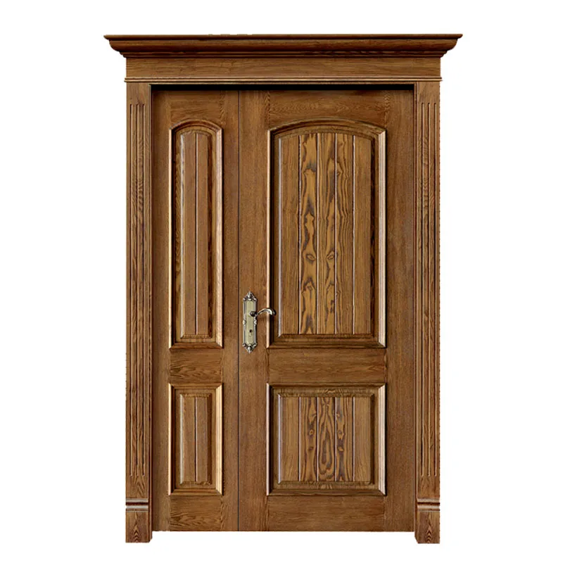 
House main entrance double door with unequal leaves 