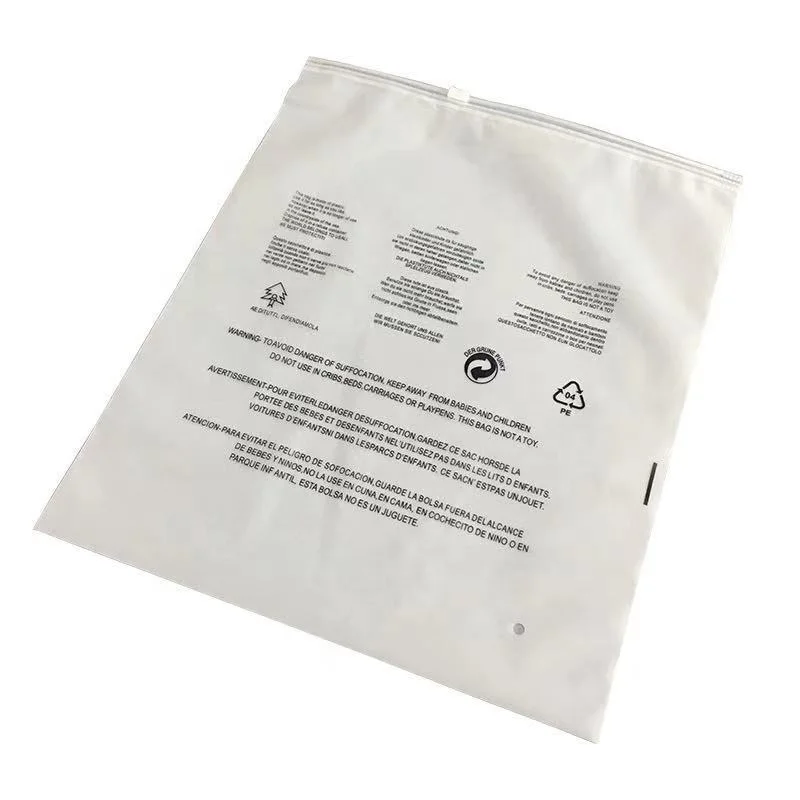 
Custom frosted clothing bags with zipper 