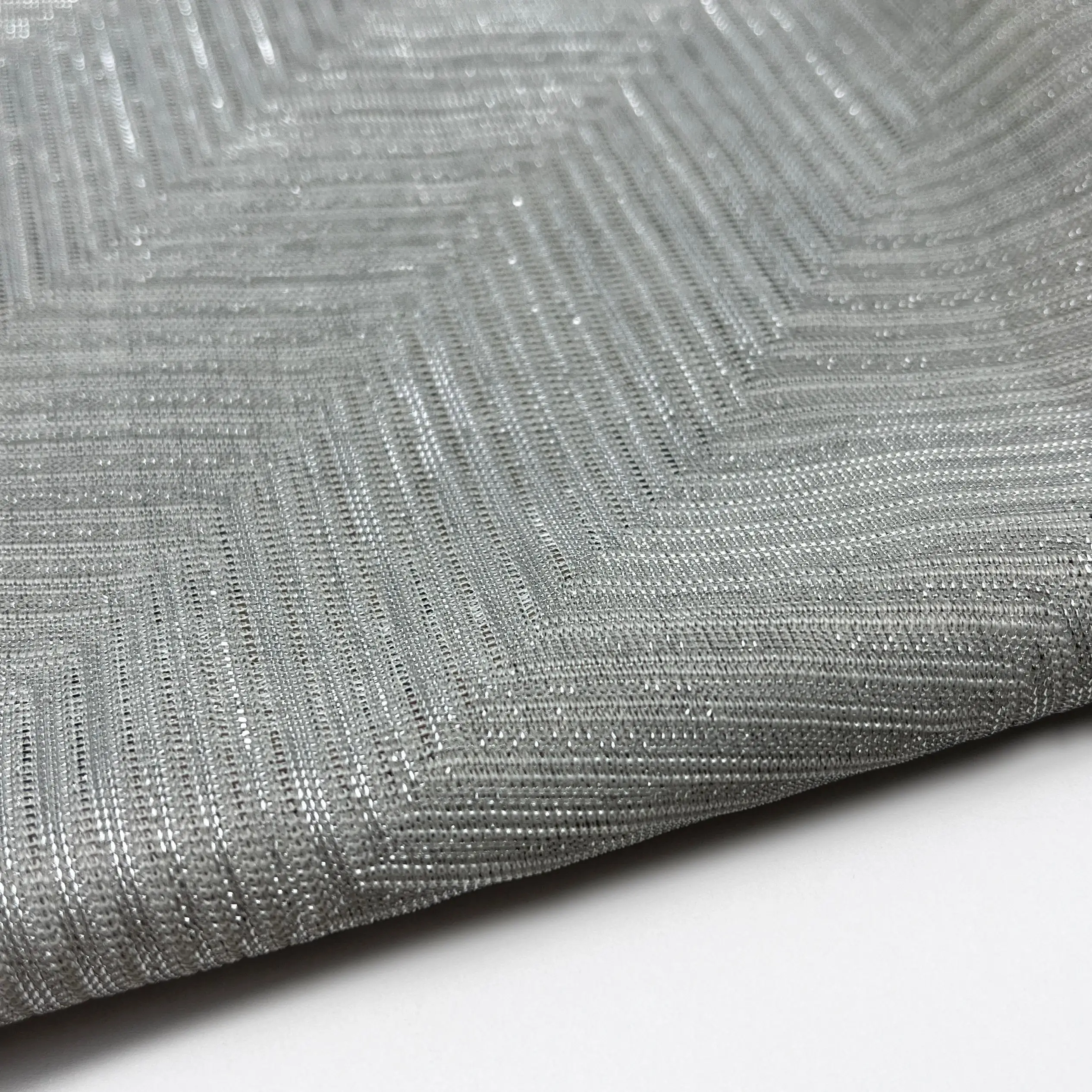 Wholesale good design 100% Polyester jacquard fabric Lurex Knitted With Metallic Yarn Lurex Jersey Metallic Fabric For women Dre