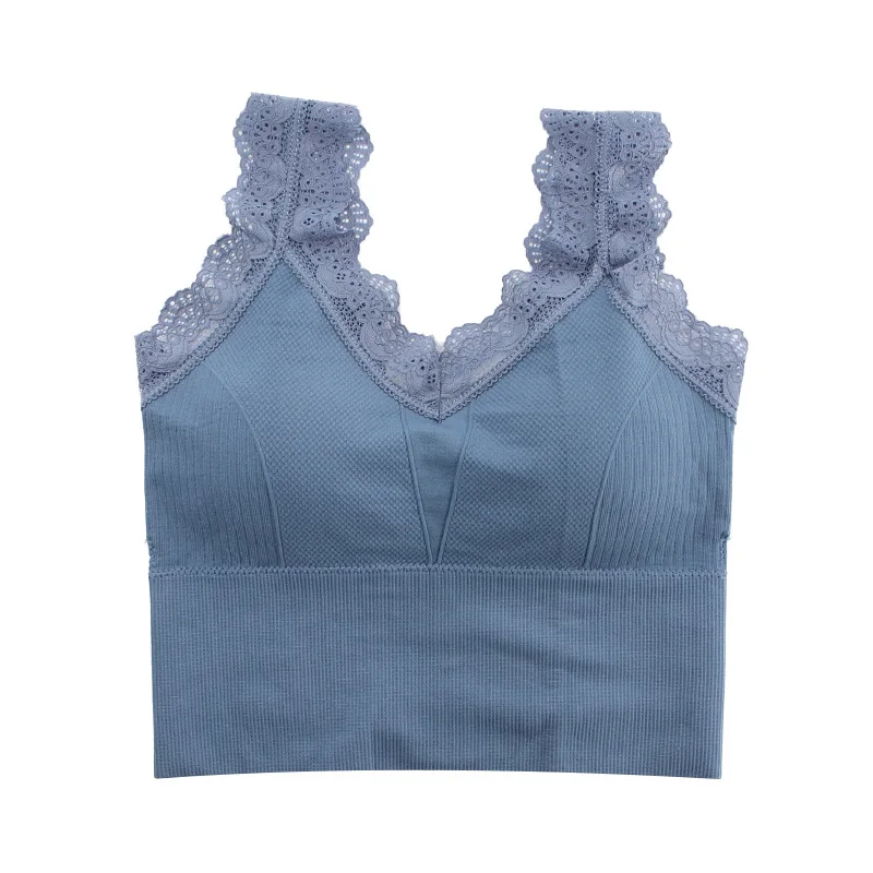 Sleeveless Crop Camisole Tank Tops Sport Bra Seamless Cami Workout Shirts With Built For
