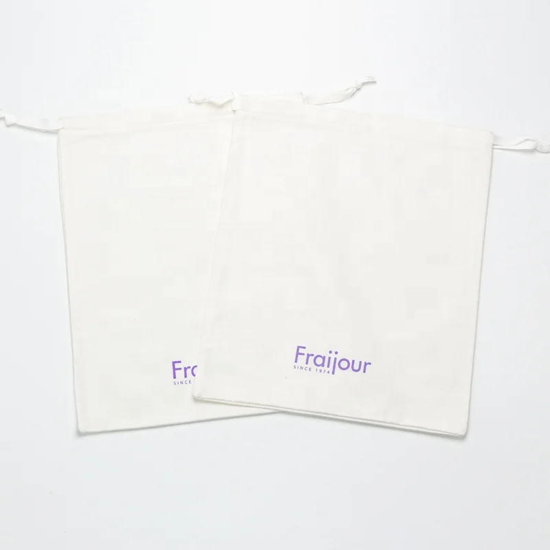 Хлопковая сумка на шнурке маленькая Подарочная хлопчатобумажная 100% тканевая