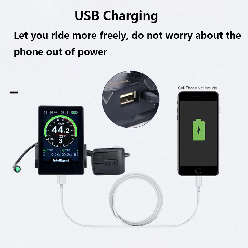 E-bike Indicator P850C 850C Full Color LCD Display  Bafang Mid Crank Motor 36V 48V 52V 60V ebike conversion kit