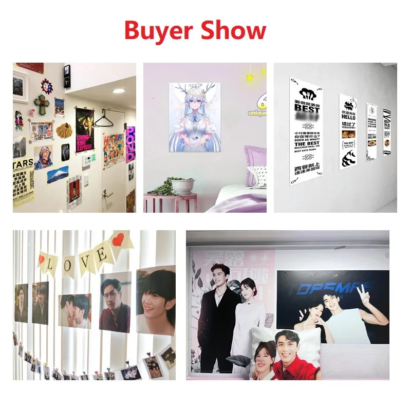 Factory price custom a1/a2/a3 full color folding movie anime wall poster printing