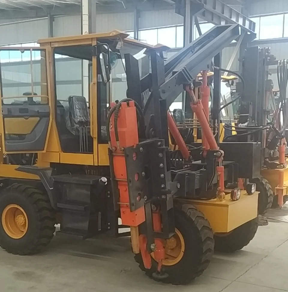 Hydraulic Rotary Piling Rig Pile Drilling Machine Guardraild Pile Driver wheel Highway Guardrail Drilling machinery in Vietnam