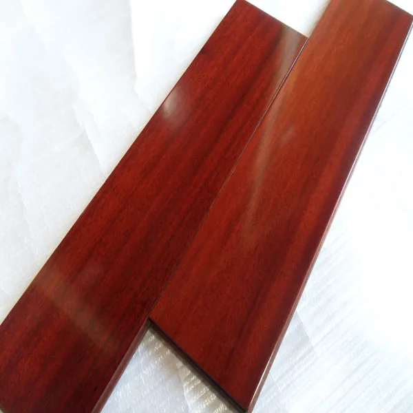 Selected Coffee/natural/mahogany herringbone 9%-12%mc smooth Matt finished uv coating solid African teak iroko hardwood floor