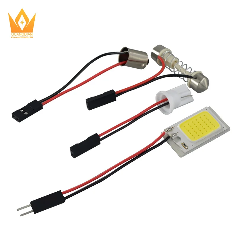 Tcart auto COB led interior lights 12v Super white car lights interior COB high power led map lamp led doom light