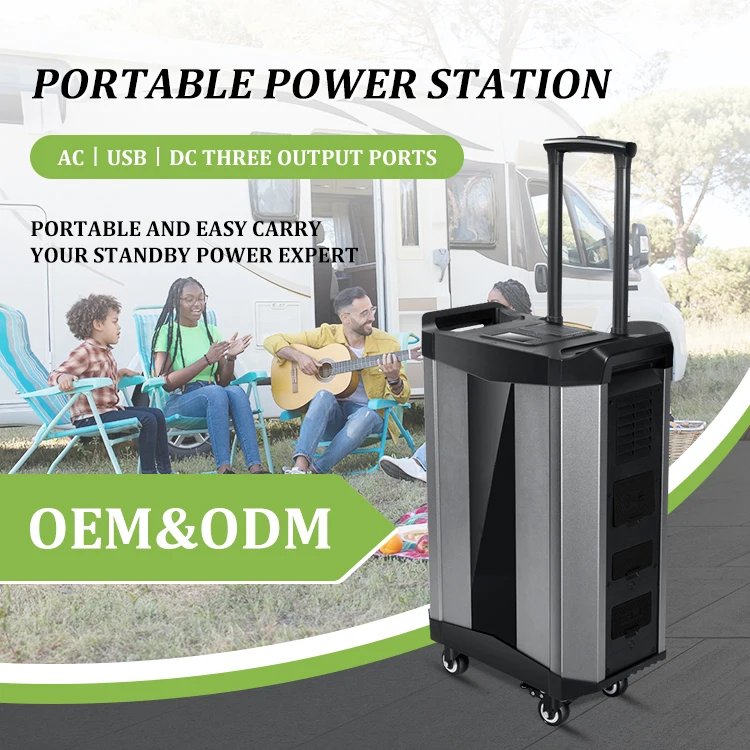 Rechargeable Backup Camping Lifepo4 2500Wh Portable Power Station Solar Generator for Home Healthcare energy storage
