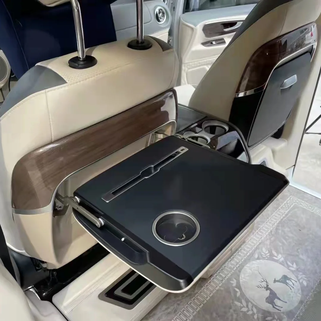 Car Luxury Seat Electric Back Panel Tray Table Folding Back Table With Leg Support Luxury Car Seat Table