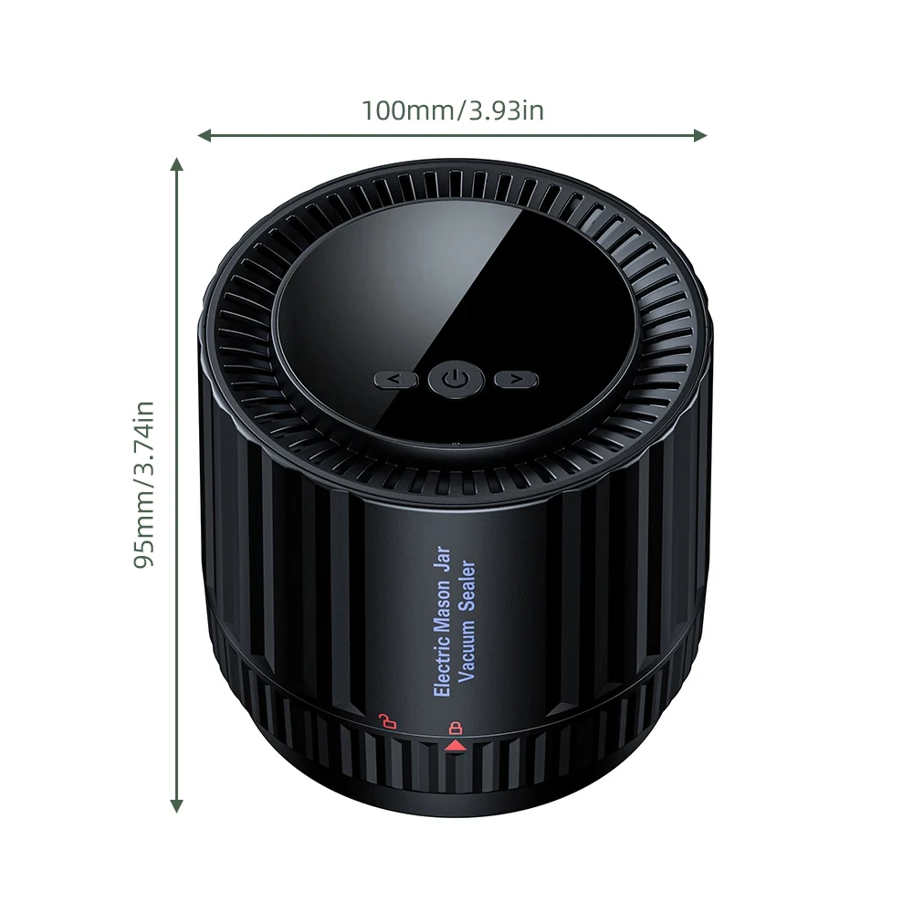 New Arrival ABS Plastic Electric Mason Jar Vacuum Sealer Set Kit Automatic Wide Regular Mouth Mason Lid Cordless Food Storage