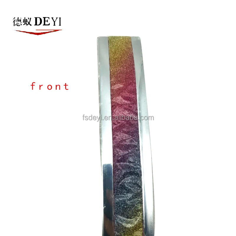 Custom Metallic Brushed Golden Decorative Glue for Pvc Edging Banding Tape Trim Strip Exquisite Edge Band Roll