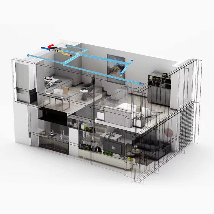 S5 180m3/h 4 inch Wall Mounted Air Recuperator/HRV/ Heat Recovery Ventilation Fresh Air Ventilation System