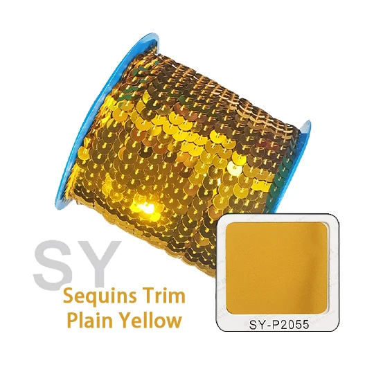 Factory direct supply dance clothing accessories PET sequins rows beaded sequin tape ribbon